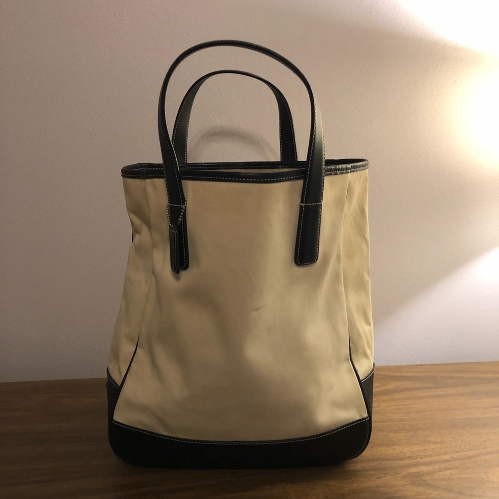 Coach canvas and leather tote